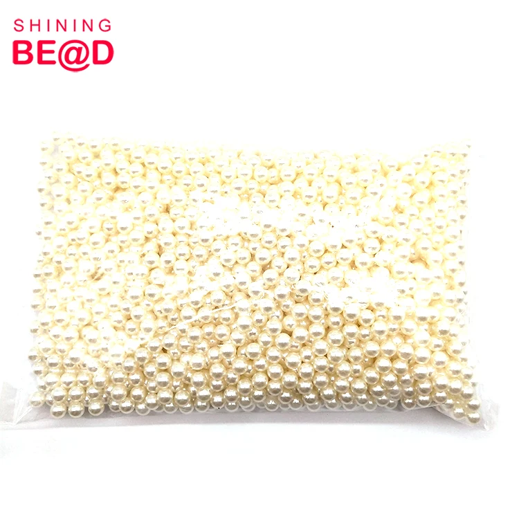 8 мм Оптом Бежевый Белый Искусственный Жемчуг ABS пластиковые круглые бусины без отверстий для изготовления ювелирных изделий ручной работы аксессуары для рукоделия