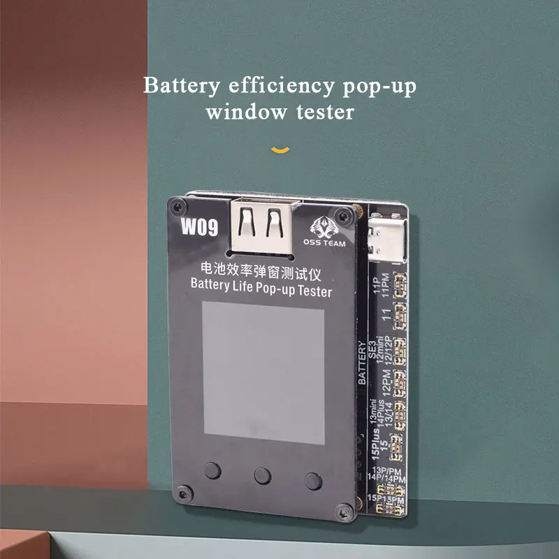 OSS W09 Pro V3 Battery Efficiency Pop up Tester Mobile Phone 11 - 15 ProMax No Need External Cable Battery Data Modify Tool