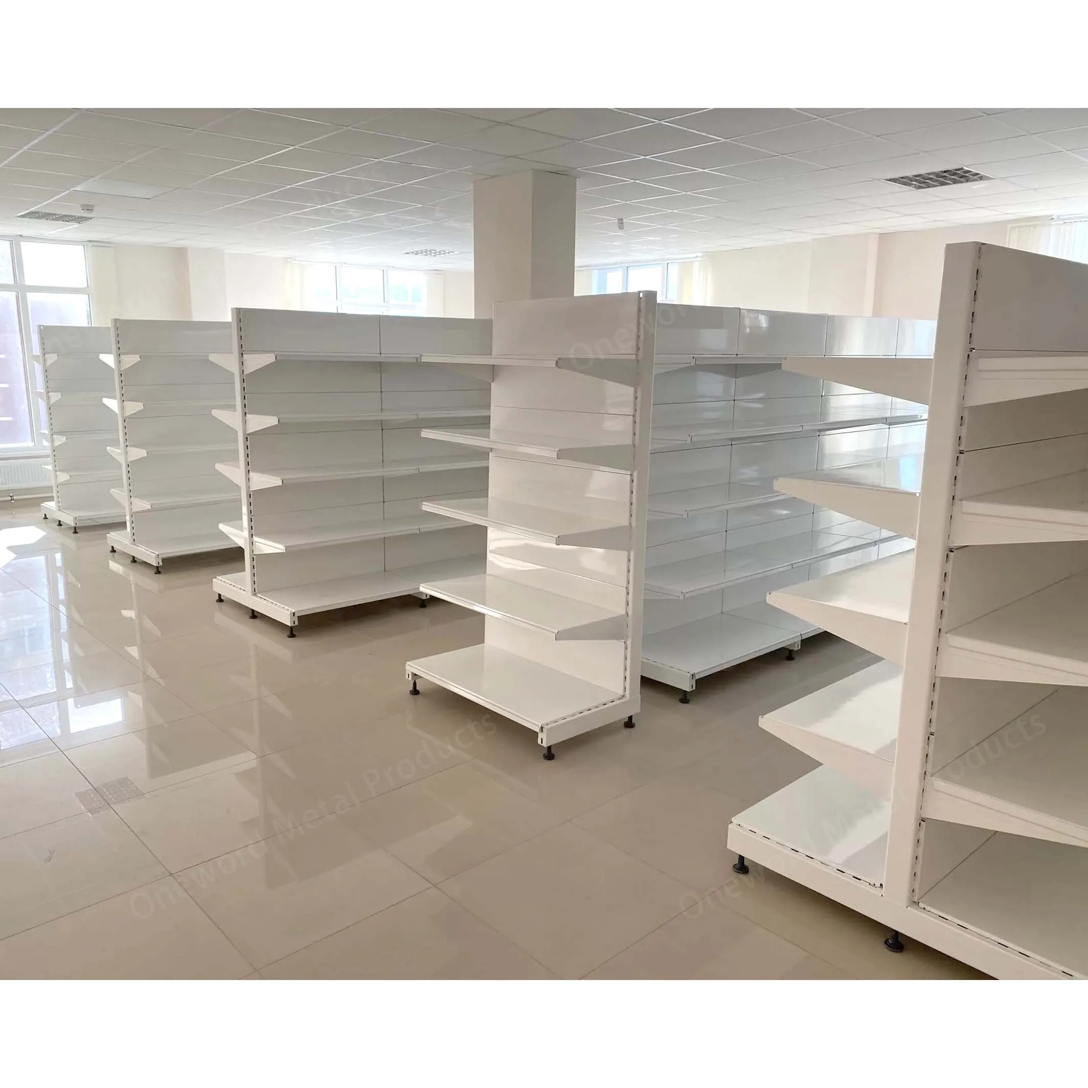 Manufacturer Metal Retail Shelf Display Supermarket Gondola Shelving Rack Shelves For Retail Store Price