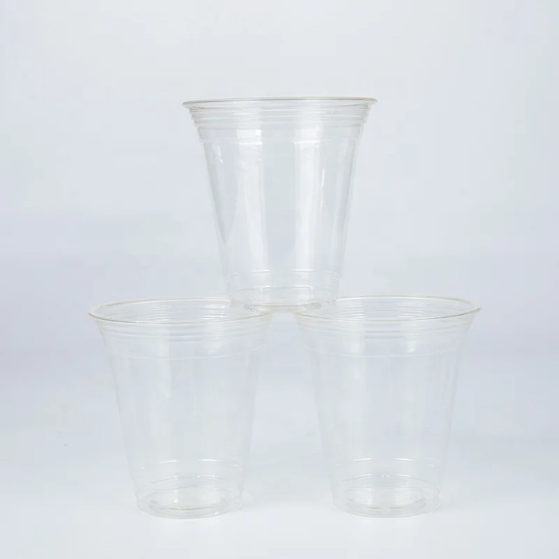 biodegradable PLA clear beer cups 98mm caliber 12oz