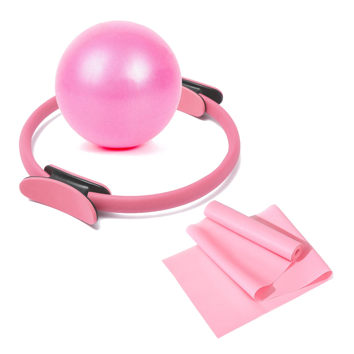 Home Training Exercise Equipment TPE Elastic Yoga Resistance Bands Small Mini Yoga Pilates Ball Magic Circle Yoga Pilates Ring