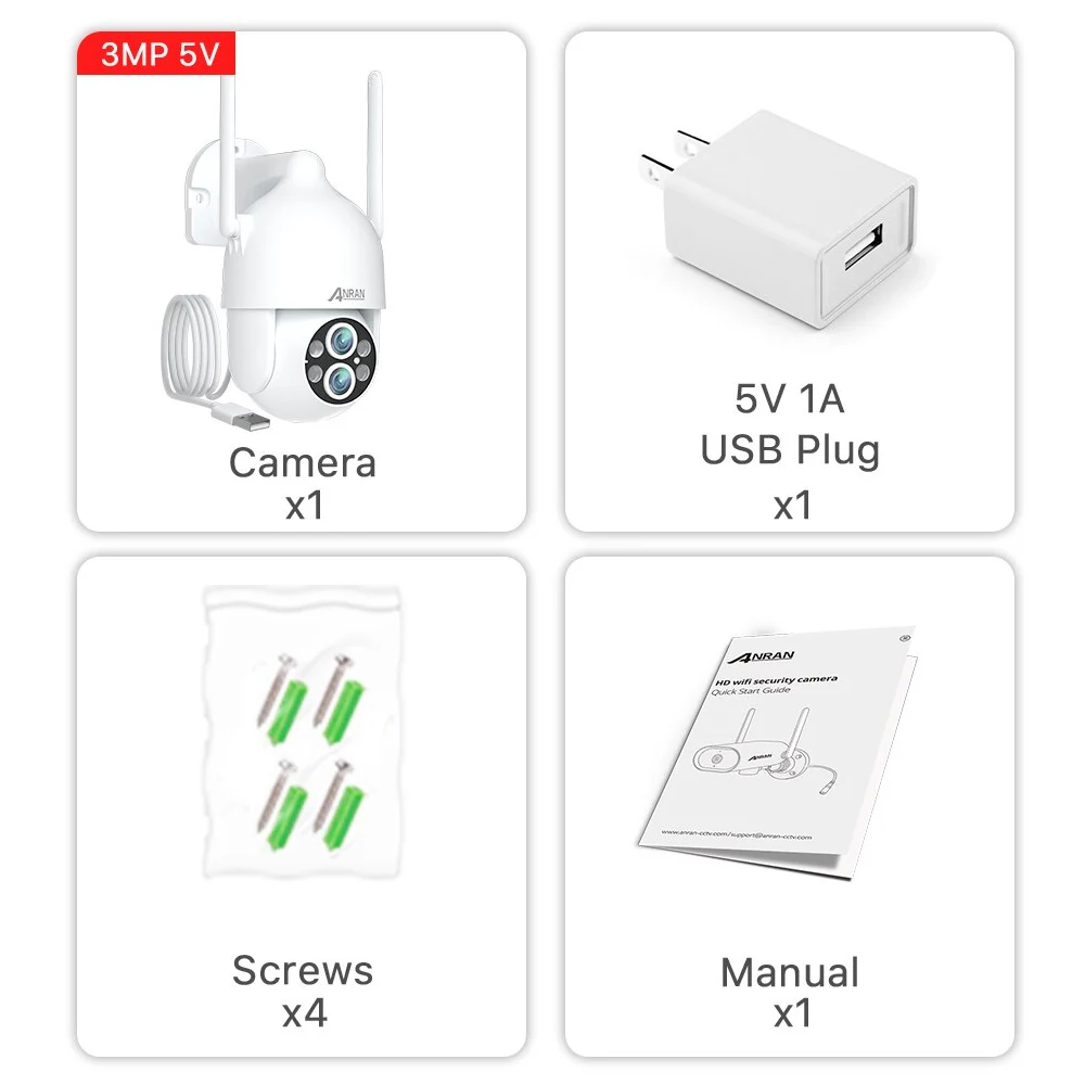 ANRAN outdoor 10X Optical Zoom surveillance cctv WIFI security camera system ptz IP Dual Lens network camera