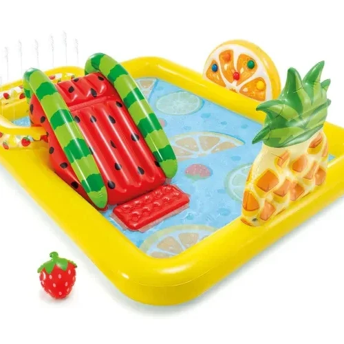 INTEX 57158 Веселая фруктовая игра CenFruit горка надувной бассейн игровой детская песочница Океанский