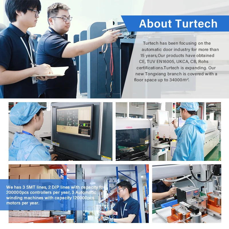 Turtech бесконтактная стандартная воздухонепроницаемая однолистная автоматическая раздвижная дверь герметичная