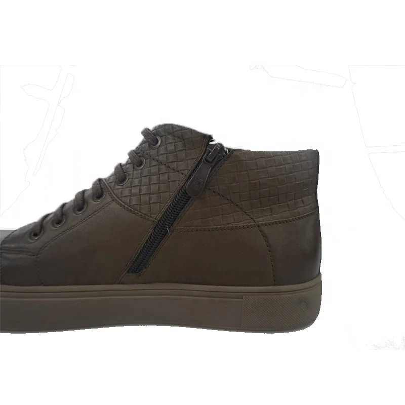 Simple Handmade Running Office Real Fur Lace Up Sexy Platform Comfortable Boots for Men