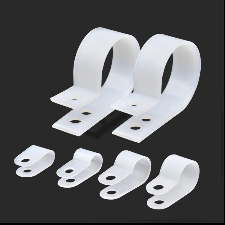 Plastic Nylon R Type Cable Clamp For Wire