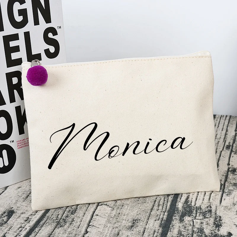 HTV heat transfer vinyl sublimation personalized customize canvas cotton polyester blank pencil bag case for back to school