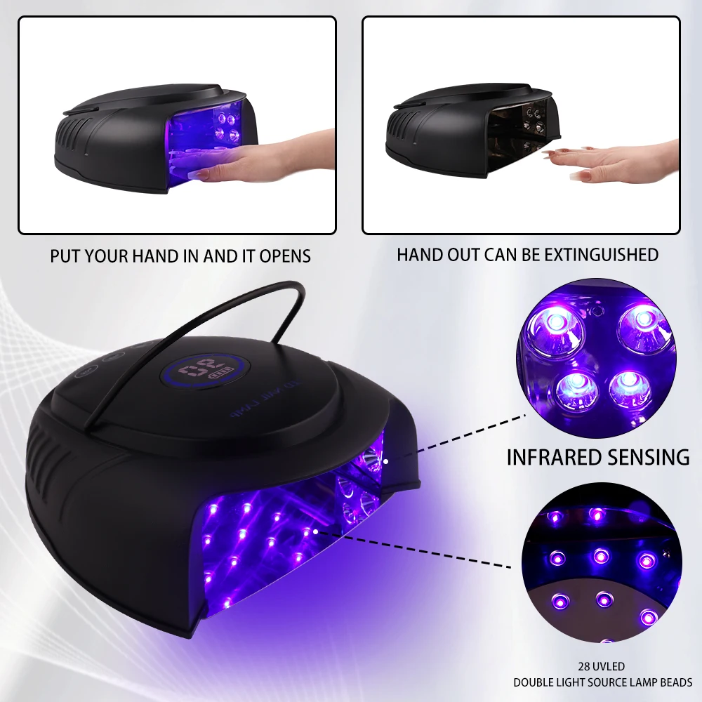 64W Rechargeable UV LED Lamp NEW Mate Nail Dryer Light Cordless Nail Supplies Professional Salon Nail Gel Polish Dryer