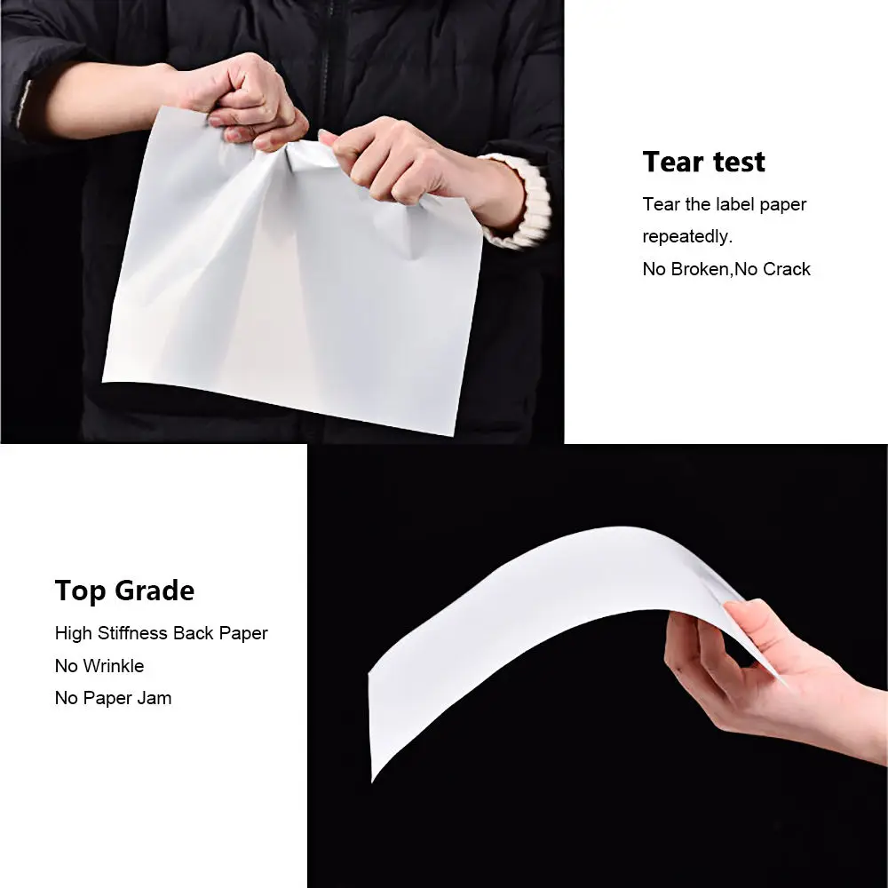 Custom Waterproof Matte A4 Vinyl Paper 100um PP Self-adhesive 20pcs Suitable for Inkjet Printers Sticker