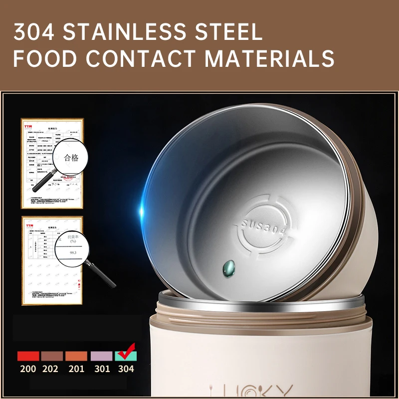 bento heating lunch box 304 stainless steel thermal plastic Modern Office Workers Food Container Multi-layer Set with Cutlery