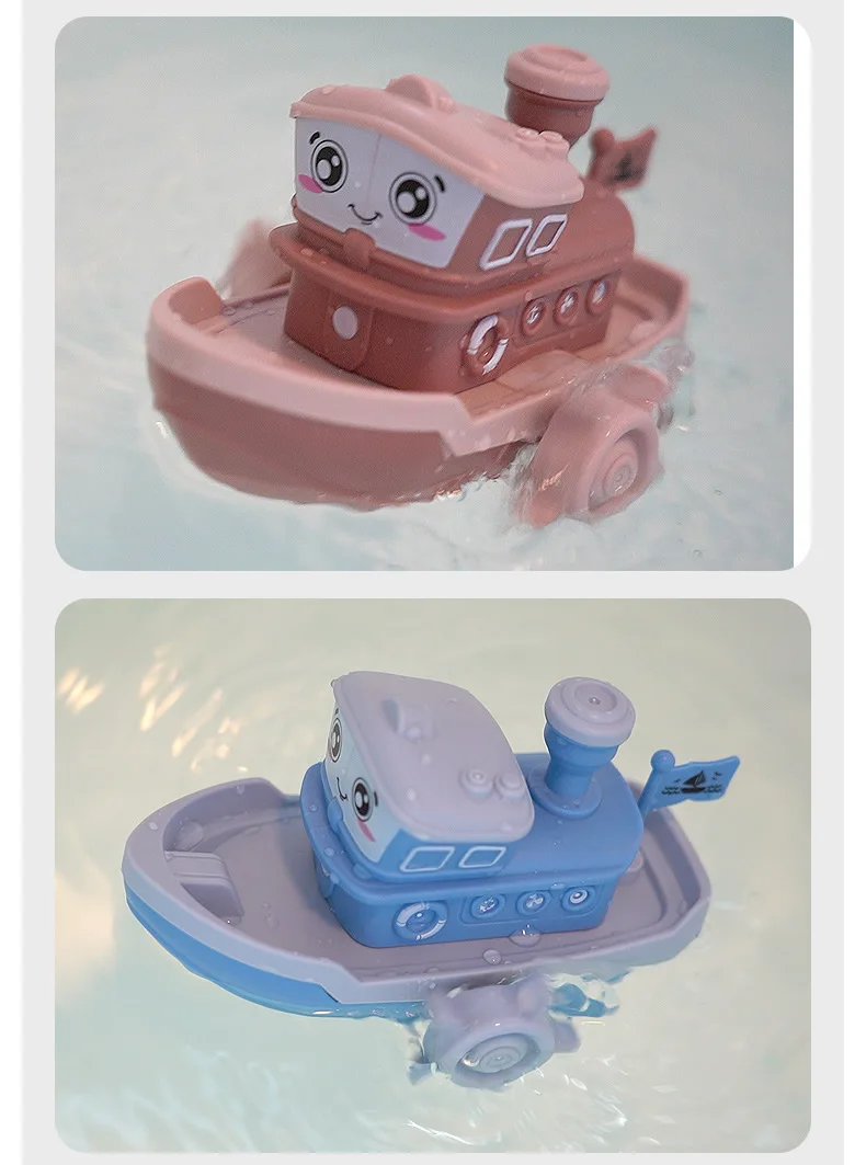 Baby Bath Toy Ferry Boat with Mini Cars Bathtub Toy With spring Can Swim Boat swimming pool toys