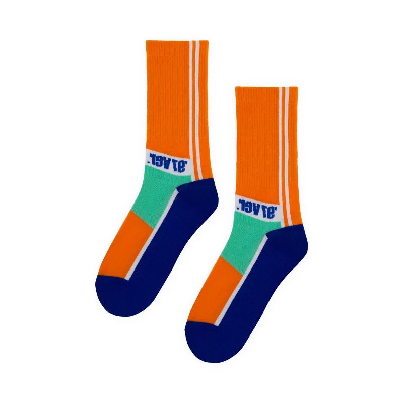 Оптовая продажа, однотонные вязаные полосатые хлопковые пушистые носки MS D058