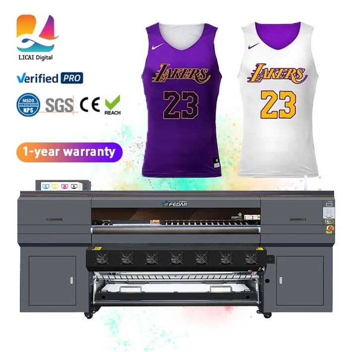 High Quality i3200 Head  Automatic Dye Sublimation Inkjet Printer 1.9m Flatbed Large Format Printing Machine for Sportswear