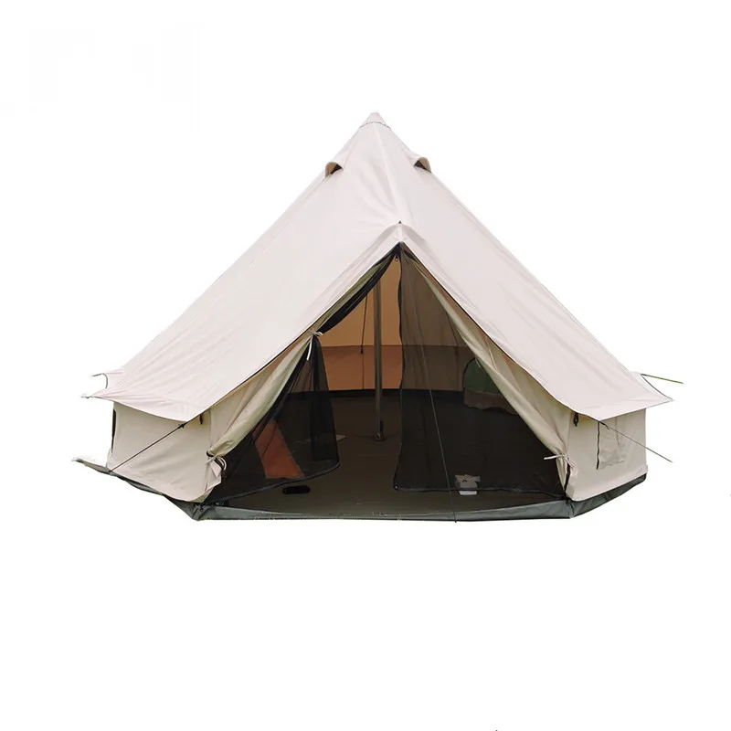 2022 NEW outdoor camping tents canvas glamping bell tent with fire retardant china factory wholesale