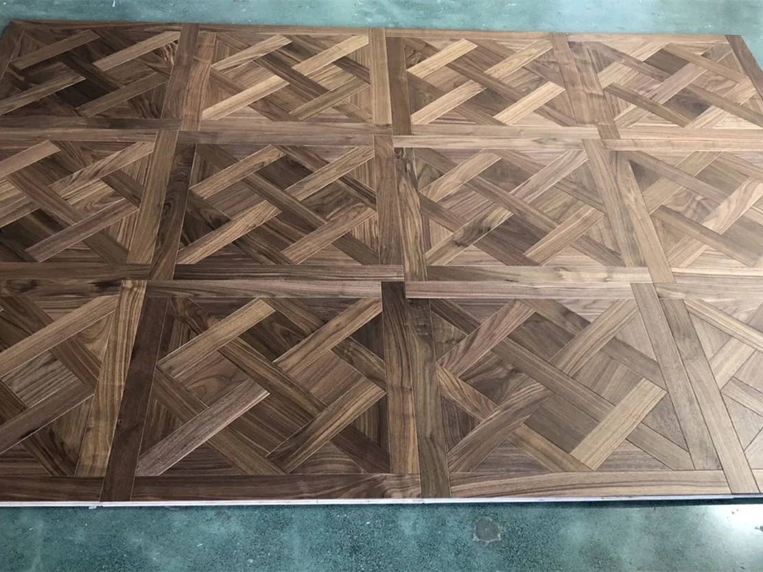 Walnut versailles parquet engineered wood flooring