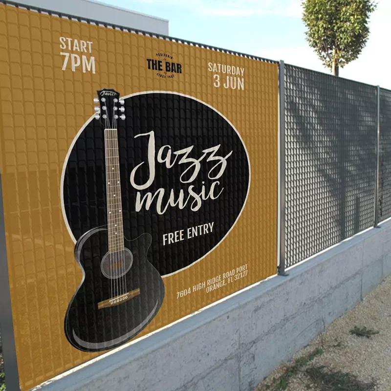 Custom Outdoor Banner Printing,Inkjet Printed Wall Hanging Mesh Banner,Outdoor PVC Vinyl Banner