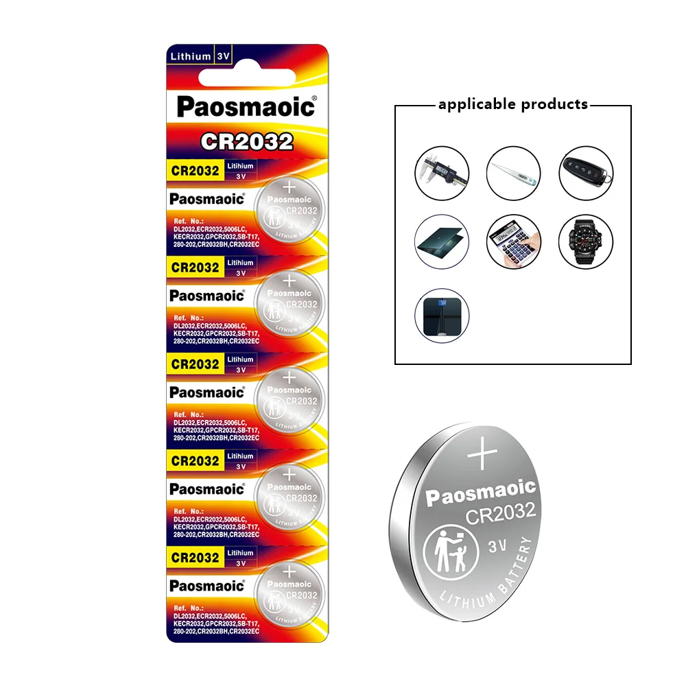 CR2032  3 V 225mAh  Button Lithium Battery  cr2032 primary batteries  for watch batteries