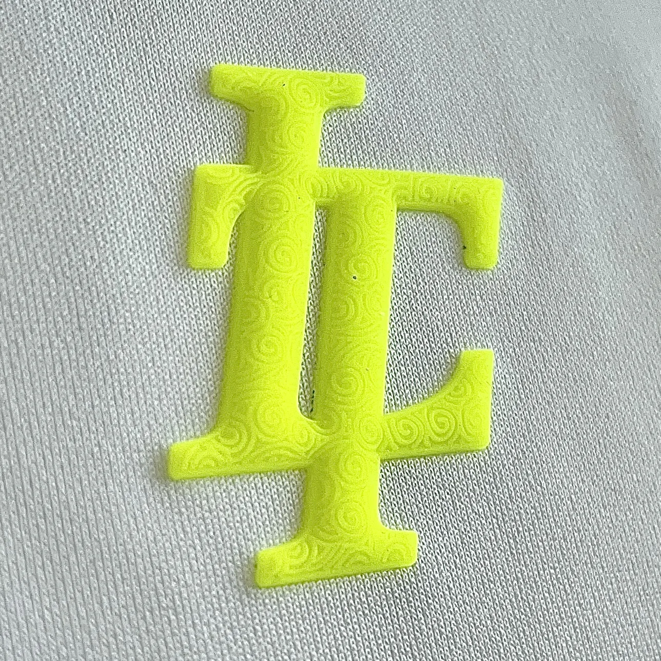 Customized qualify thick high density screen printed 3D raised Silicone Heat Transfers Rubber Patches for cloth logo
