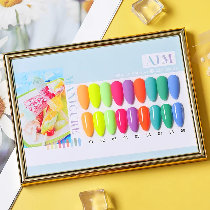 AS 9Colors Rainbow Gel Nail Polish 15Ml bottled Custom Private label soak off UV nail polish gel Enamel varnish nail gel
