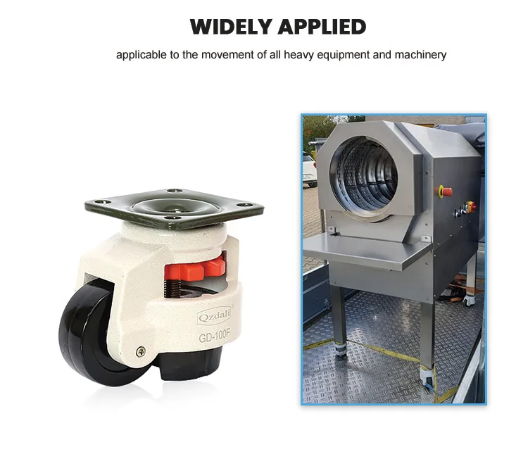 DLPO Leveling Retractable Round Horizontal Adjustment Industrial Aluminum caster wheels