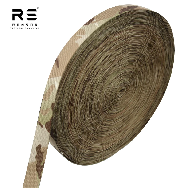 25mm sling Camouflage printed webbing MULTICAM ARID polyester Webbing Tape for tactical Bag and Backpack