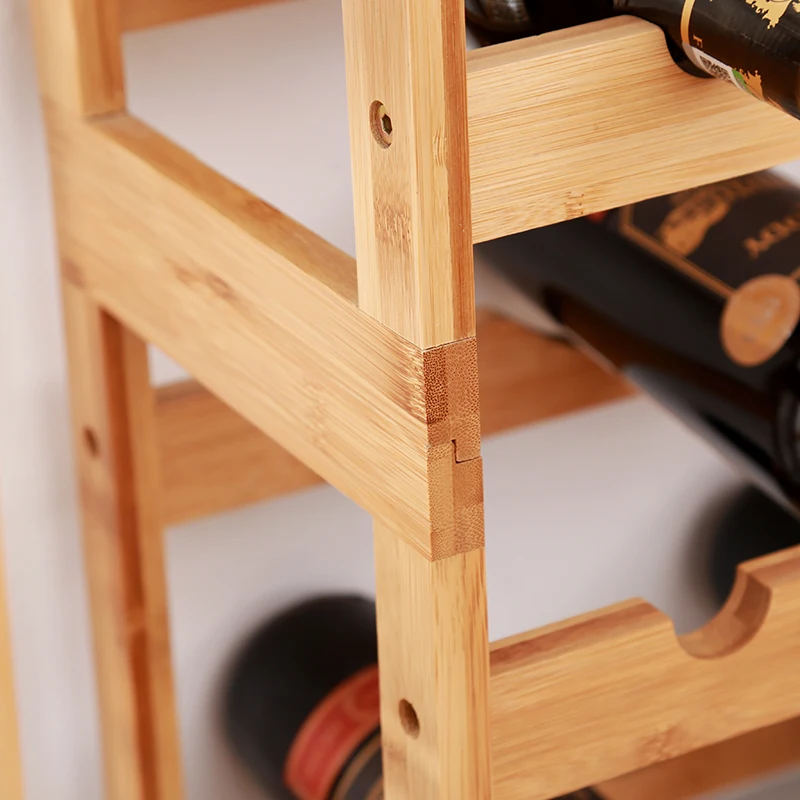 TAOTAOJU Durable Bottle Storage Racks New Arrival Custom High Quality Practical Wooden Natural Wood Red Wine Rack