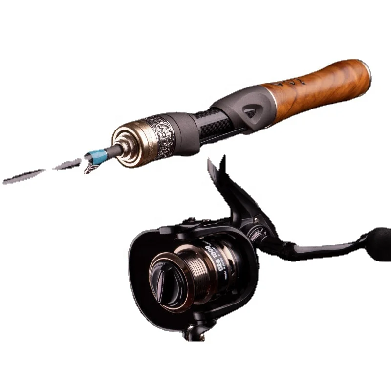 Best Selling solid socket type water drop wheel fishing rod and reel combo fishing gear supplies sea ice bass daiwa fishing rod