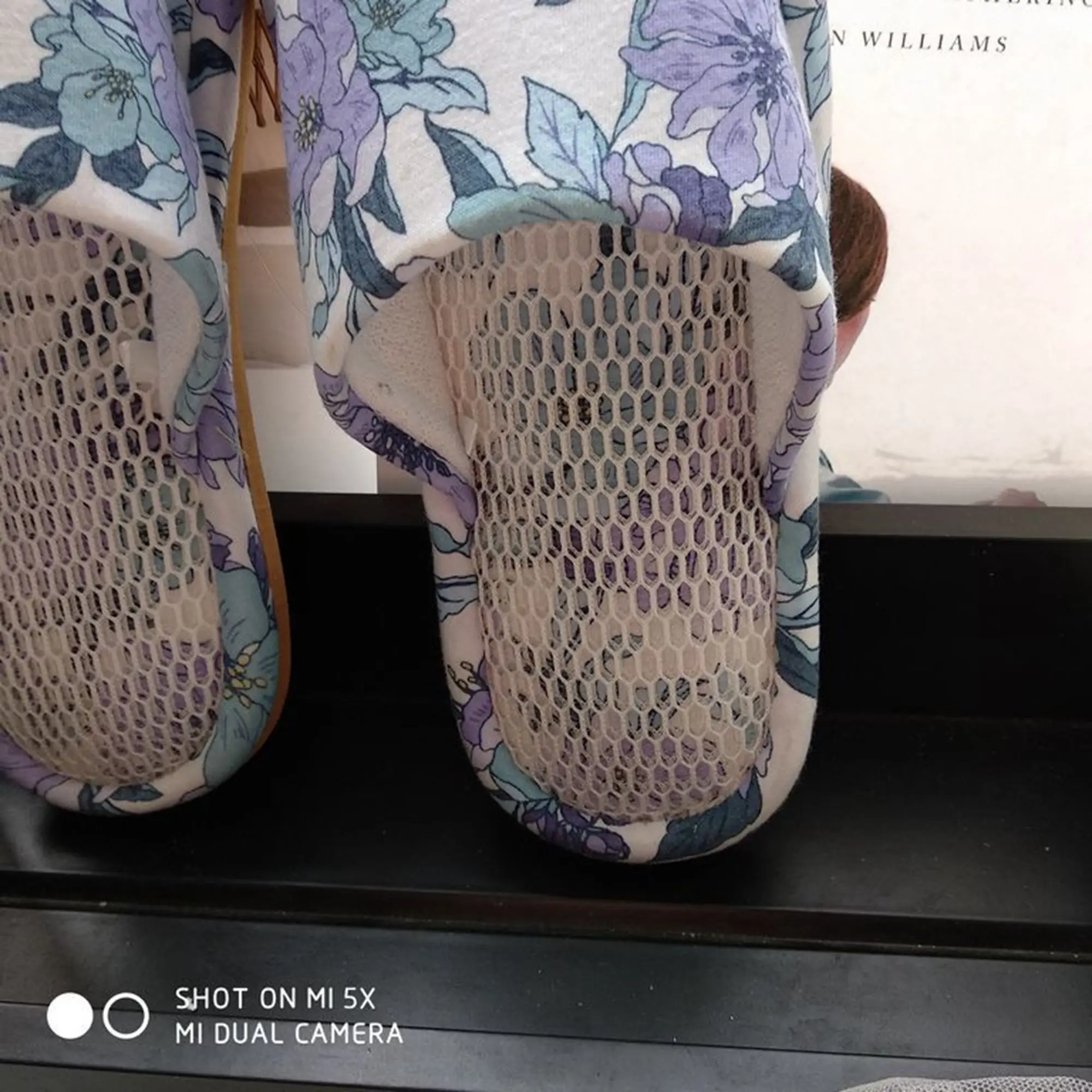 JSMANA Ladies Custom Logo Designer Soft Non-Slip Fall Winter House Print Cotton Shoes Women Home Silent Indoor Floor Slippers