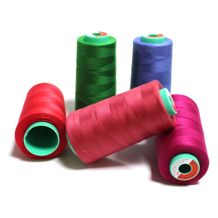 Factory direct wholesale 100% spun polyester sewing thread 40/2 5000y cone for sewing clothes