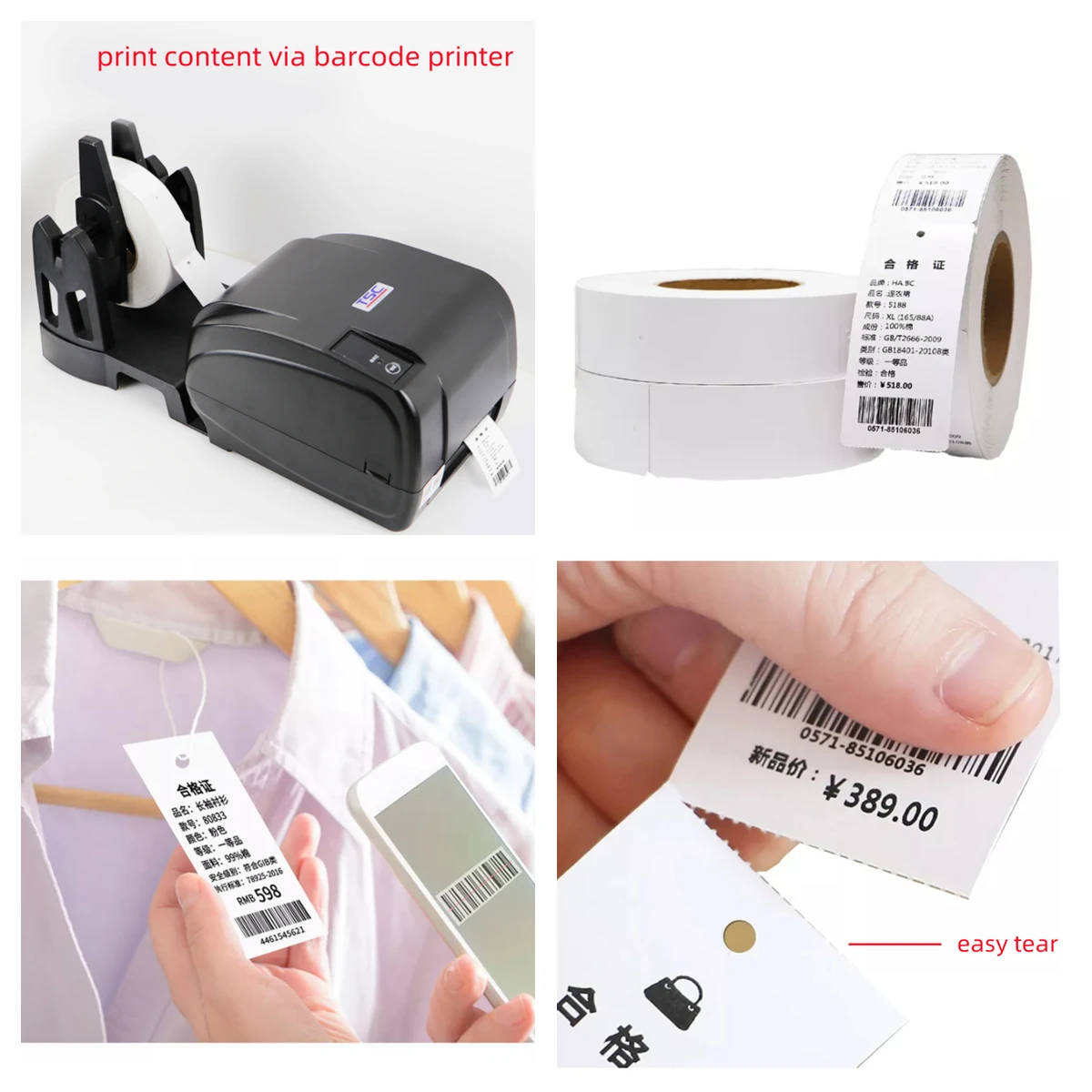 garment tag's details