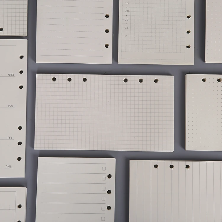 Leaf Paper White Paper Loose-leaf Notebook 70 Sheets Notepad Student Custom A4 A5 Loose 80 Sheets Printed Promotion Customized