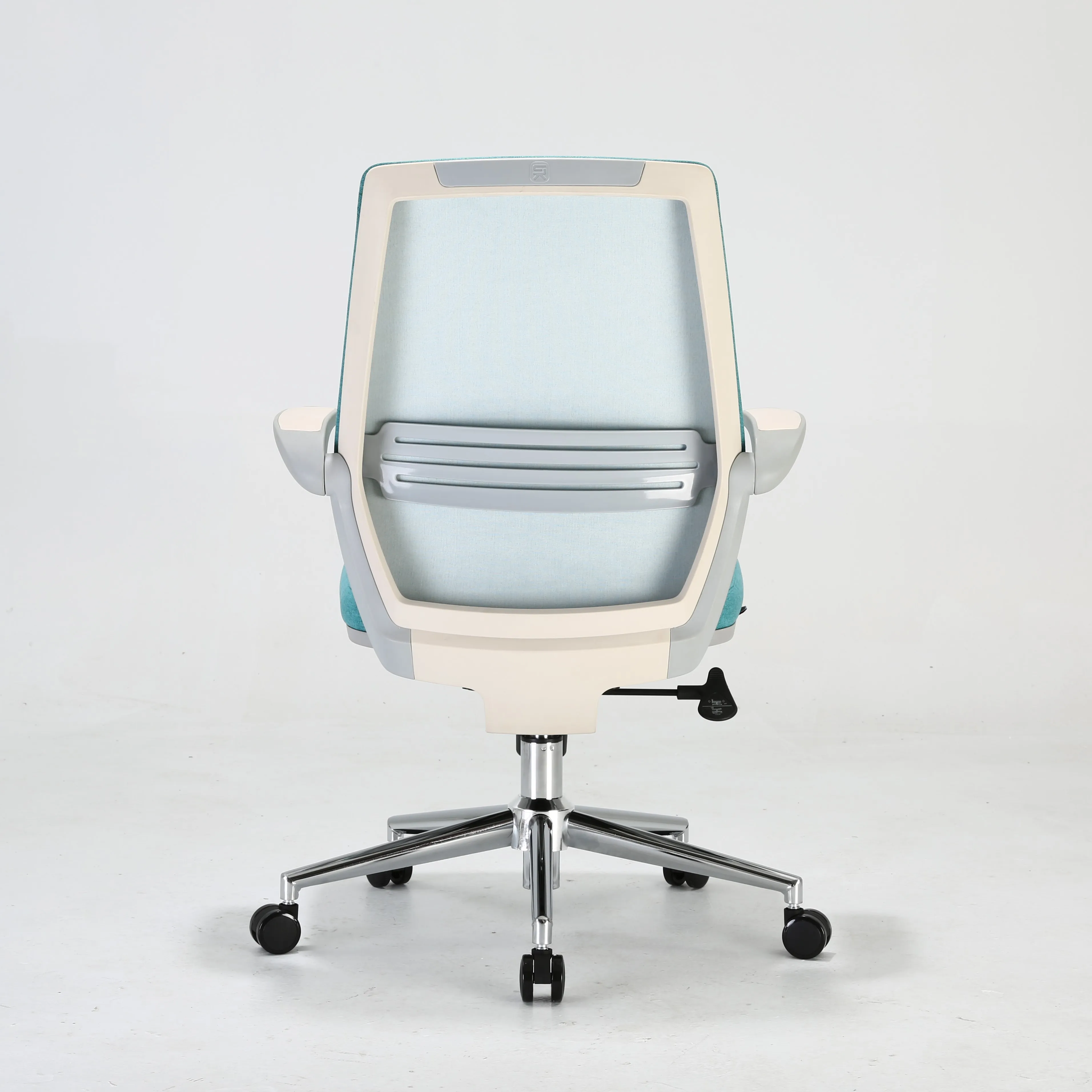 Hot sale cheap swivel chair secretary medium back plastic back office full meash chair screw lift staff chair