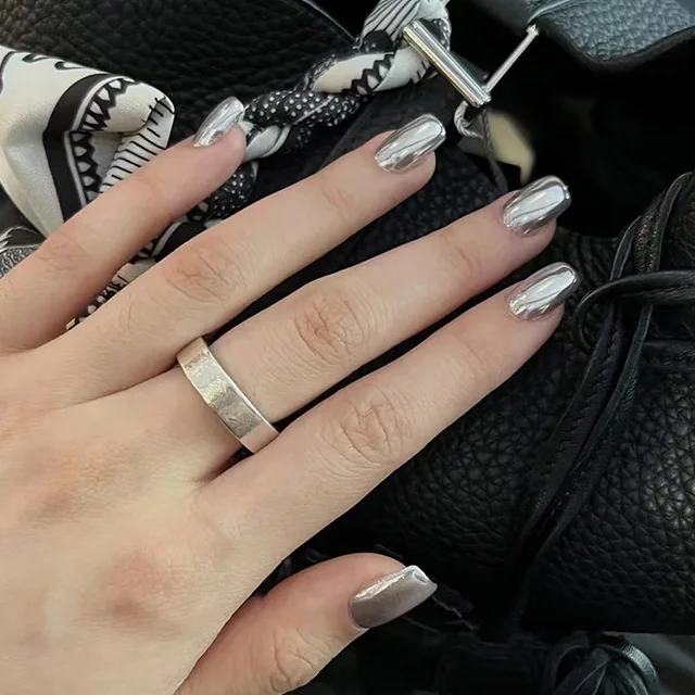 High Pigment Metal Chrome Painting UV Gel Nail Art Sculpture Drawing Rose Golden Silvery Metallic Line Gel Polish Soak Off