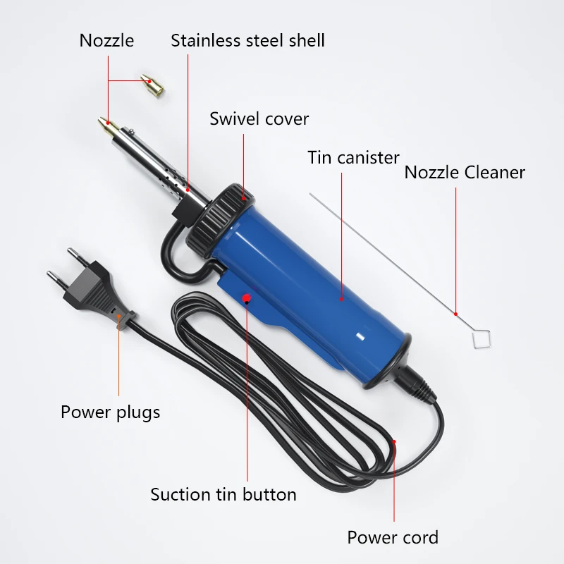 handskit  847  Powerful Electric Desoldering Pump Suction Tin Vacuum Removal Tool Hand Welding Tools Solder Iron Desolder Gun