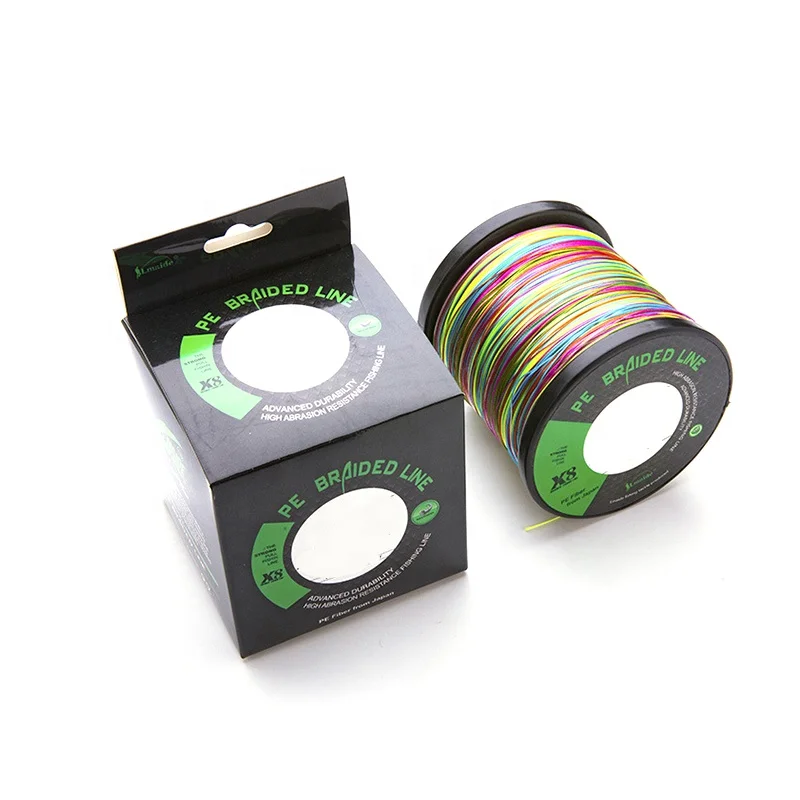 Fast delivery Braided fishing line 1000m 4 Strands  Multi Color Super Strong  Multifilament PE braid line