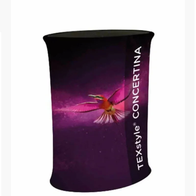 Curved Trade Show pop up Counter custom Speech Podium Stand