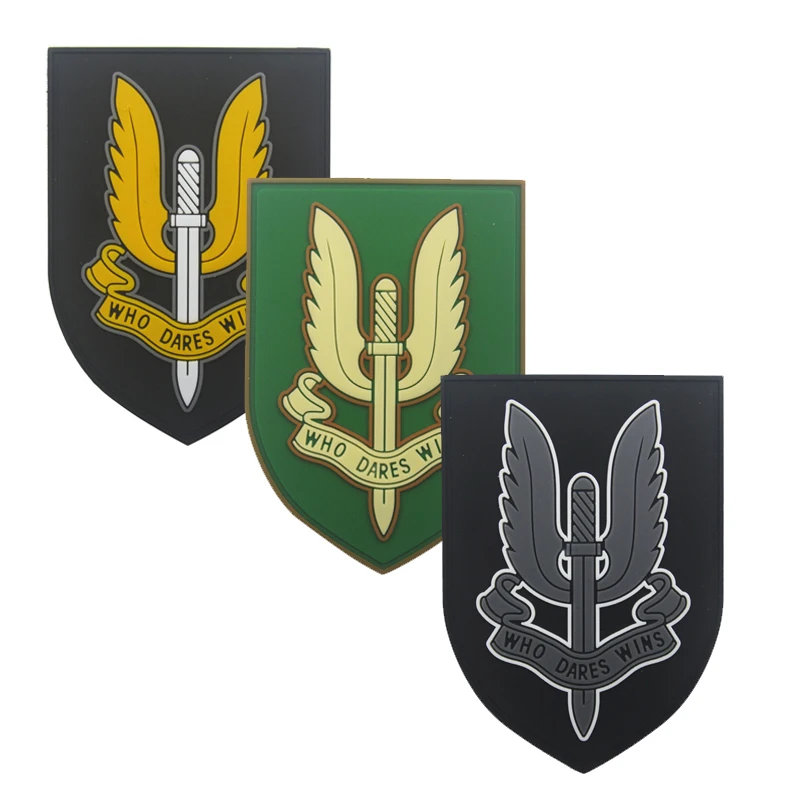 United Kingdom British Special Air Service SAS SFG UK PVC Patch Tactical Badge Who Dares Win Rubber Patch For Clothes Bag