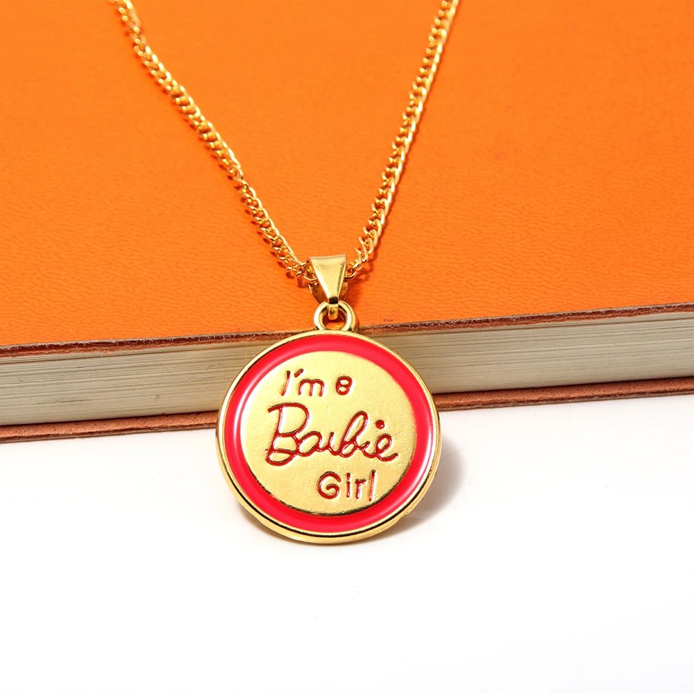 All-Match Cute Woman English Letter Pendant Anime Necklace Girly Heart Sweet Jewelry Accessories Gifts Fashion Necklace