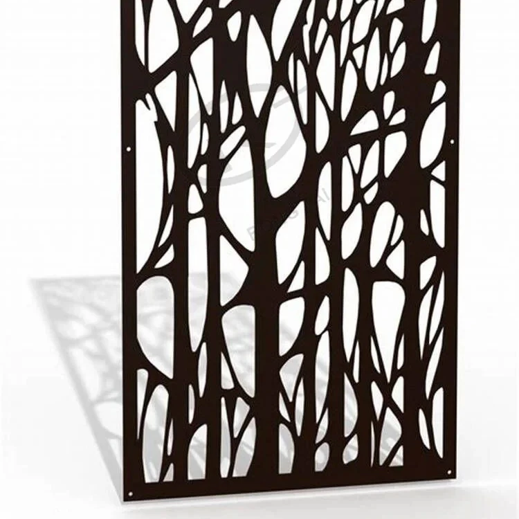 Laser Cut Decorative Steel Privacy Panel Screen Metal Fencing Hanging Room Divider Partitions Panel