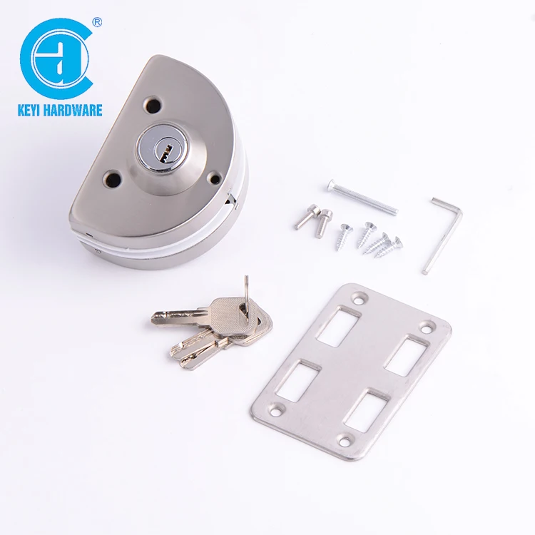 KG-05S Glass to wall door lock double side open lock with key stainless steel glass door lock