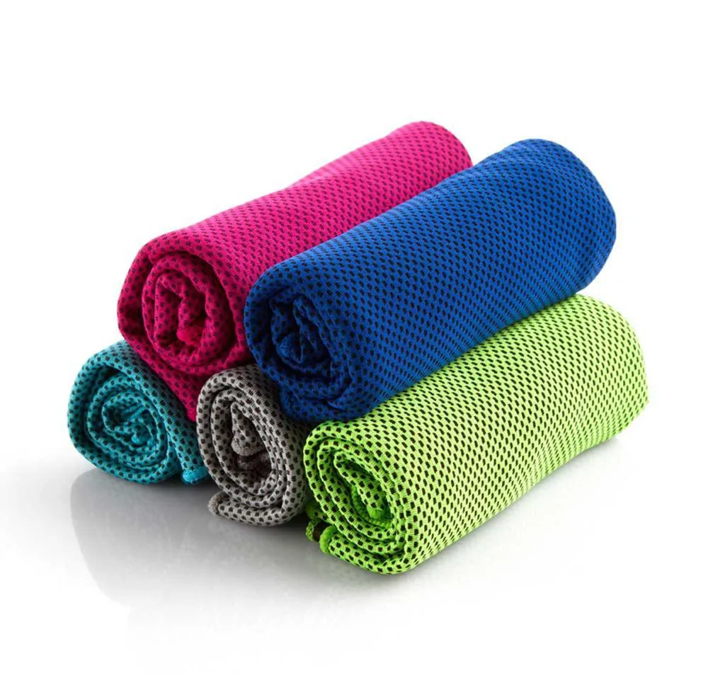 multi-color instant cooling ice towel Microfiber long sports towel for workouts