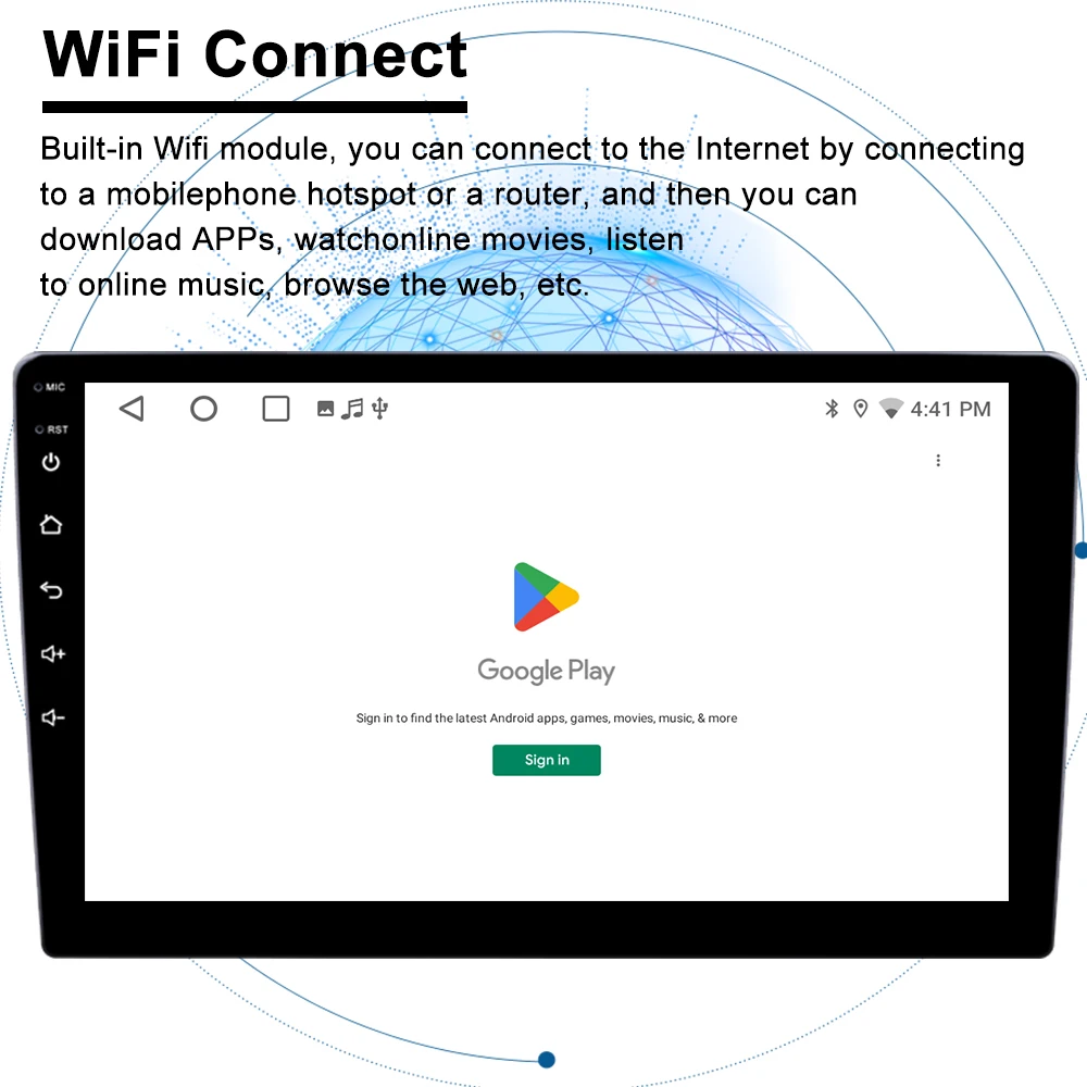AC8227L Android 12 2+32GB Carplay Android Auto BT 5.0 IPS Touch Screen Multimedia Player Audio Car Stereo Autoradio GPS WIFI