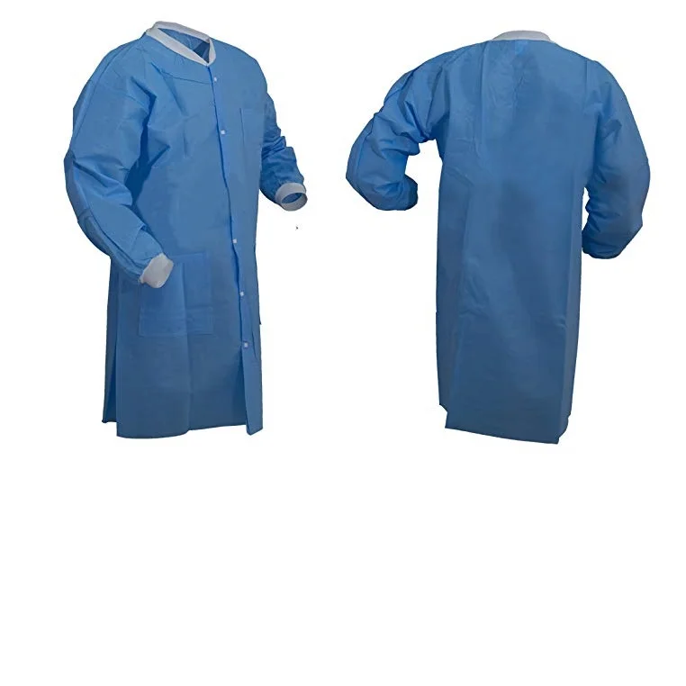 
factory direct price Waterproof Disposable nonwoven lab coat for doctor one time use Lab Coats 