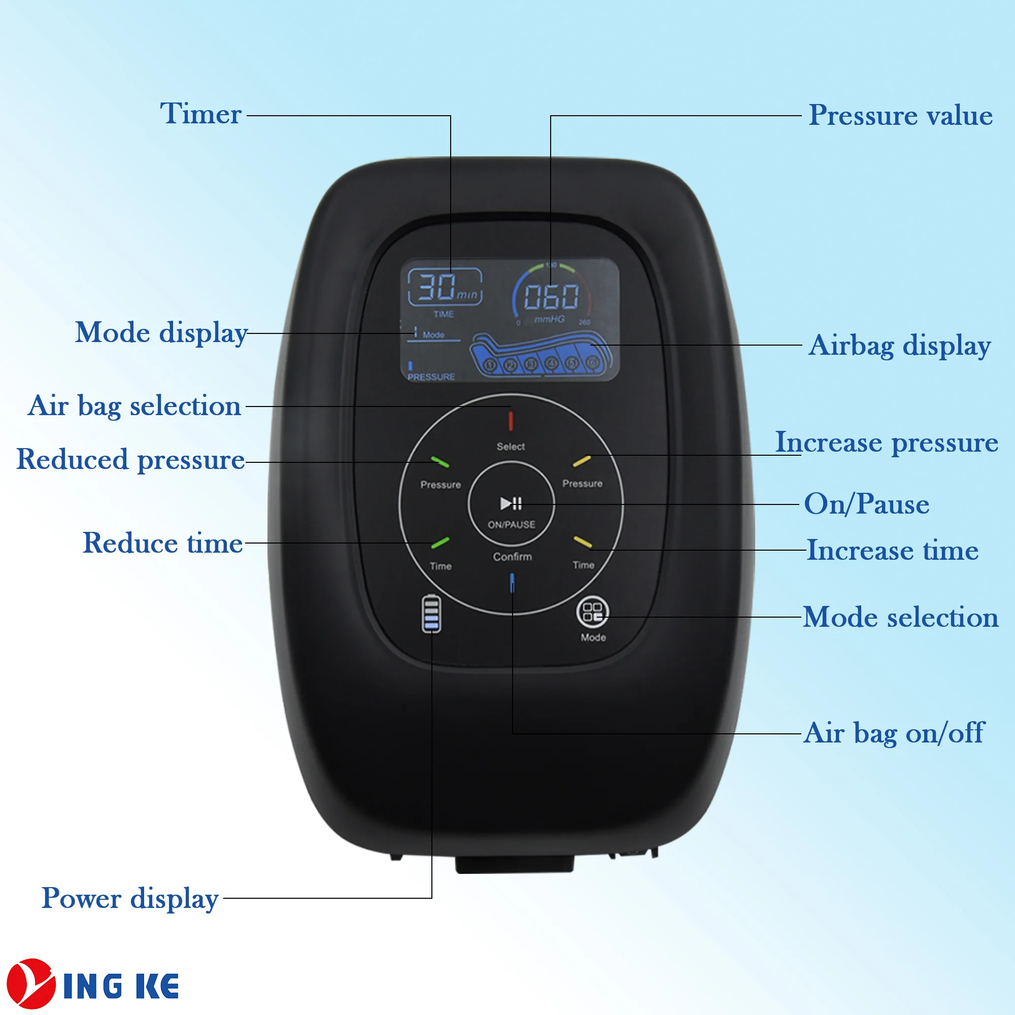 System Pneumatic Air Compression Pressure massage Leg Massager Recovery Boots