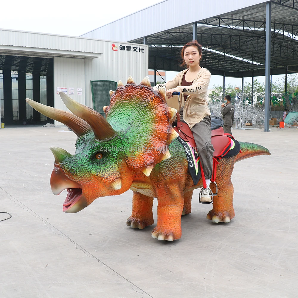 amusement park products playground outdoor Ride on Dinosaurs Chinese manufacturers