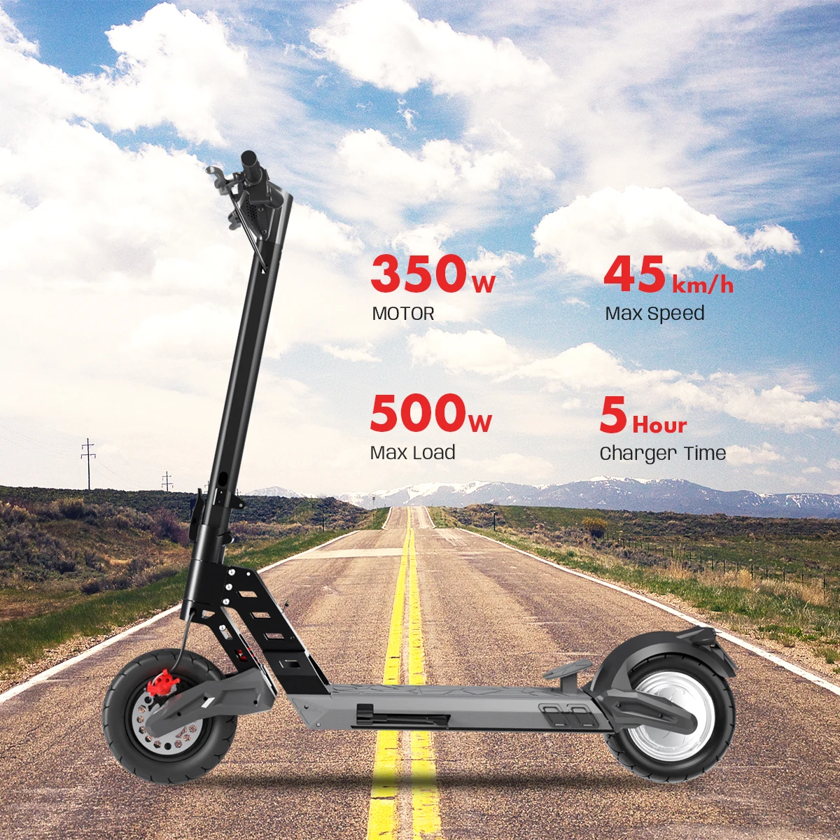 2024 Anluosen D20 Urban Commuting US Stock 10inch 800w Foldable Electric Scooter 45km/h Max Speed for Kids Youth Adult Teens