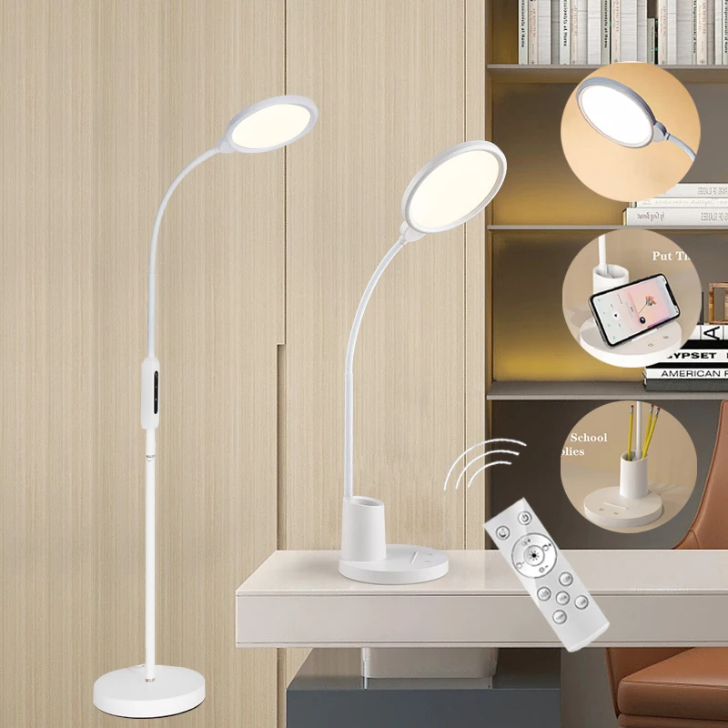 Напольная Лампа с гибким шлангом современный светодиодный светильник для пола регулируемой яркостью