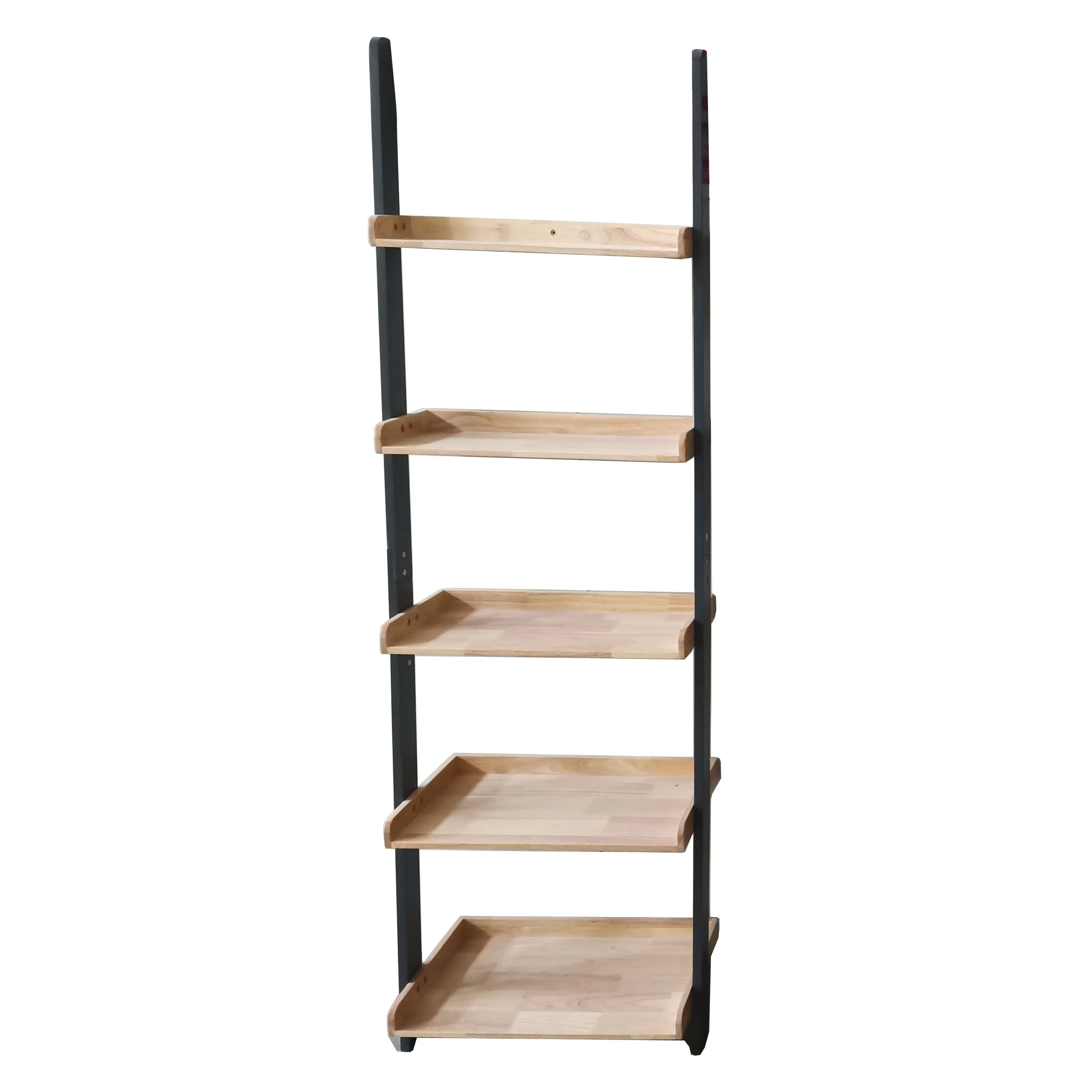 Hot Selling Wood Bookcase With 5 Wooden Shelves Multifunctional Vintage Bookshelf For Home Living Room Office