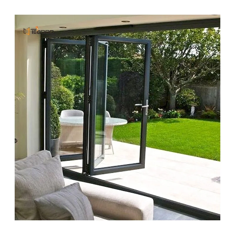 Tegood Hurricane Proof Double Glazed Aluminum Folding Door Nana Wall