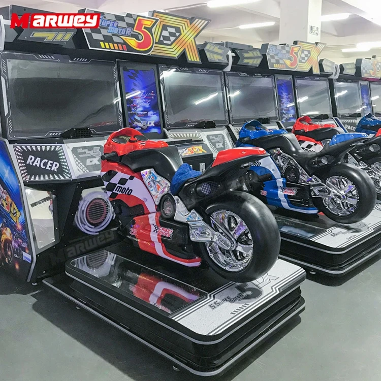 Indoor Video Gaming Racing Simulator Coin Operated High Quality Motor Racing Game Machine Dynamic Motorcycle Game Machine